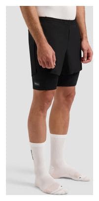 Short 2-en-1 De Running Rogelli Distance Noir Homme