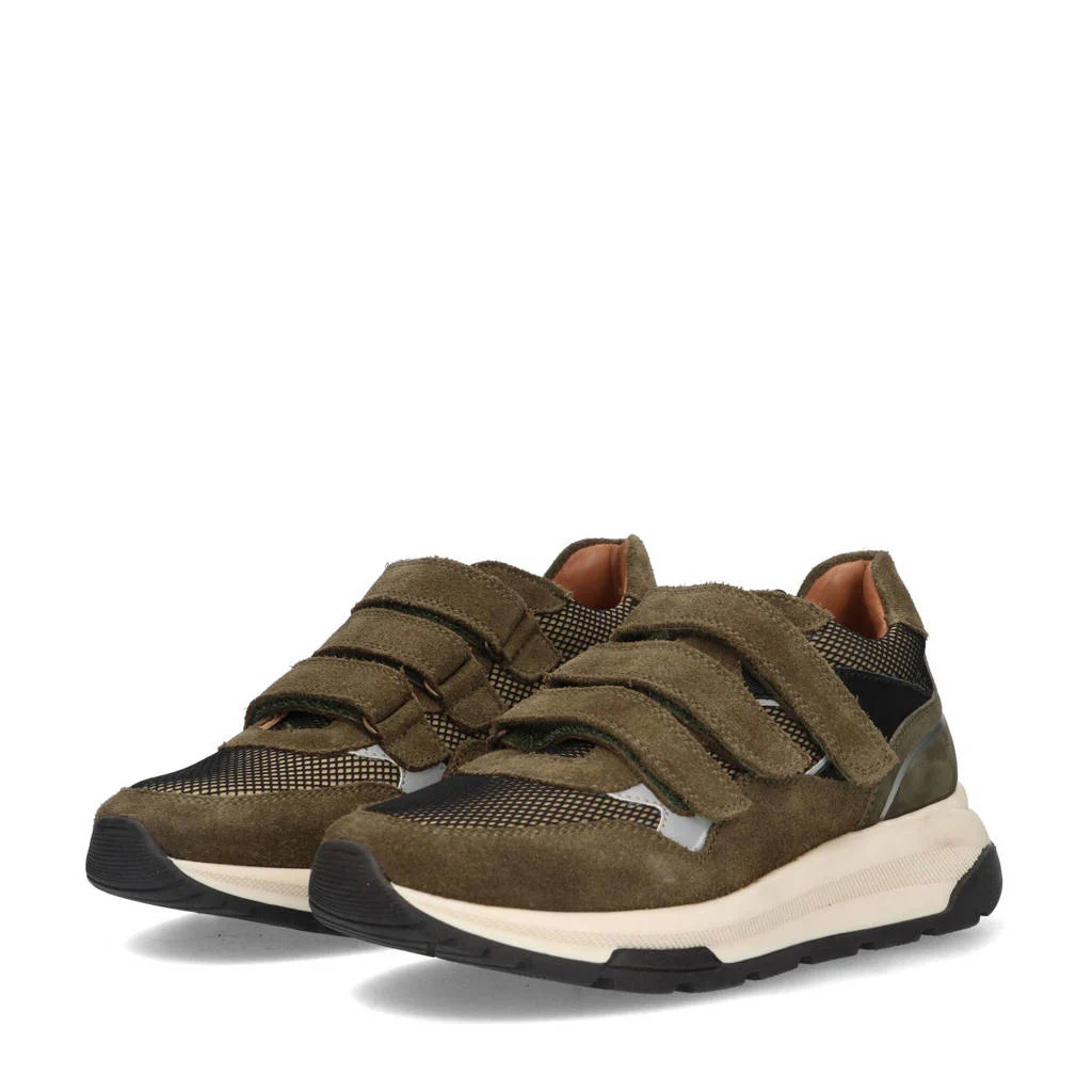 Braqeez Fygo Flashsuède sneakers kakigroen