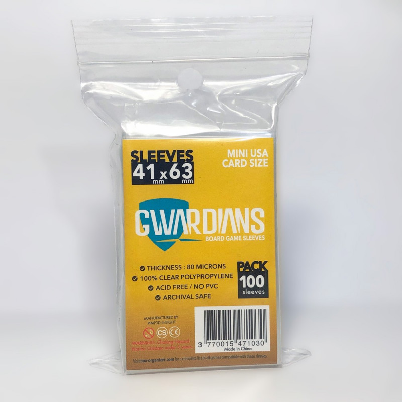 Gwardians® Sleeves Mini USA Size 41 X 63mm