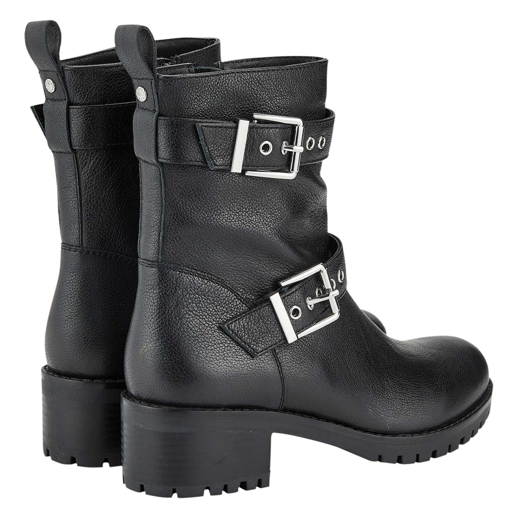 DANAE - Bottines crantées en cuir | Noir