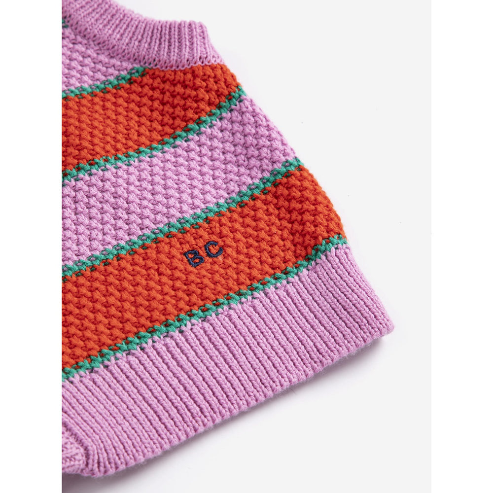 Køb Bobo Choses Purple Bc Striped Strikket Vest