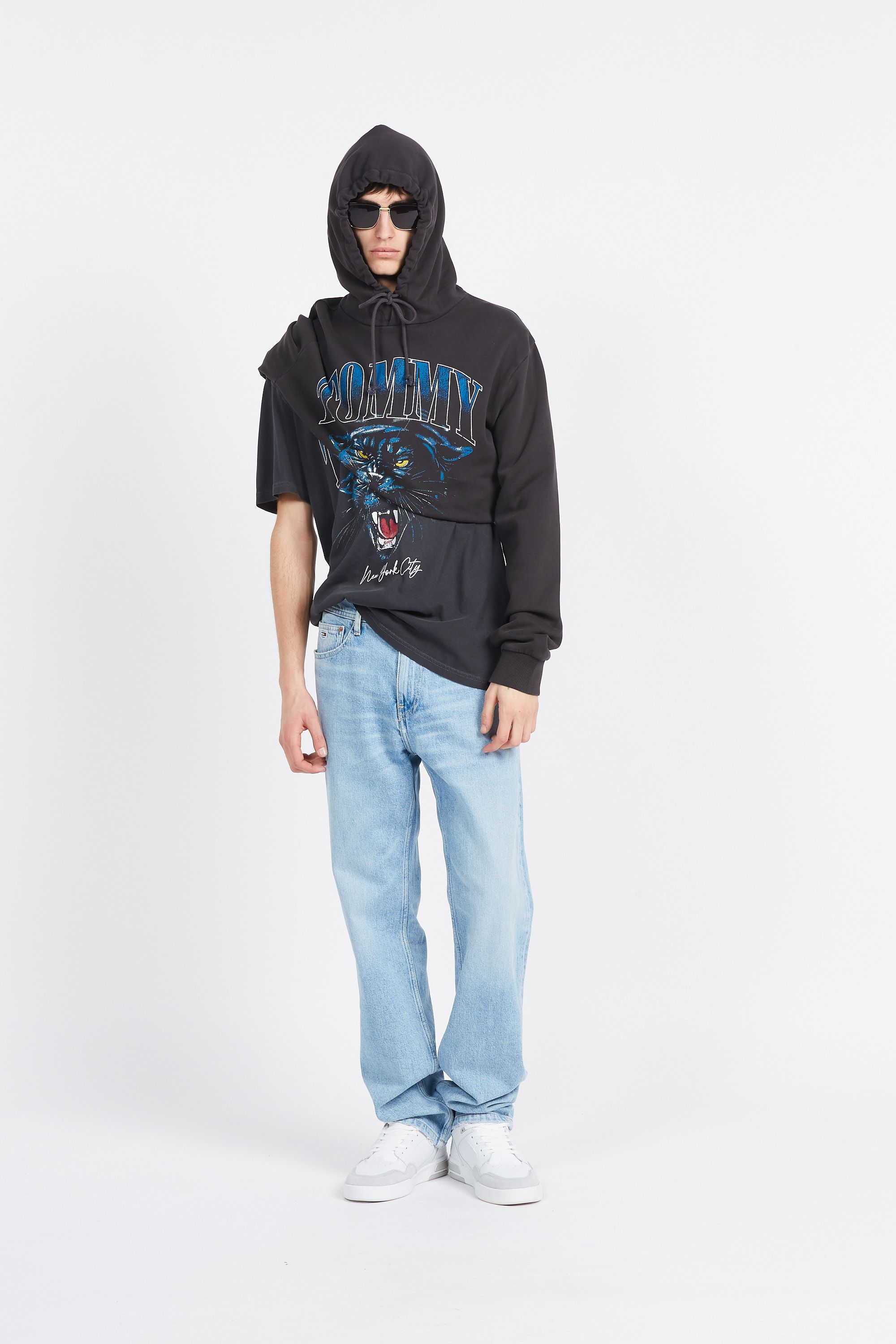TOMMY JEANS Hoodie TJM REG PANTHER VINT Noir