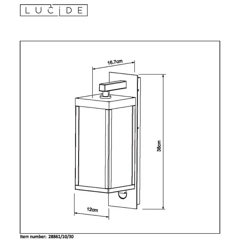 Lucide CLAIRETTE Wandlamp - Antraciet