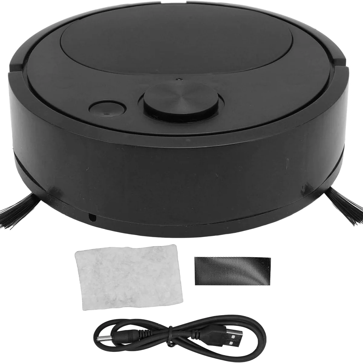 aspirateur robot rechargeable par USB, pour poils d'animaux, tapis dur