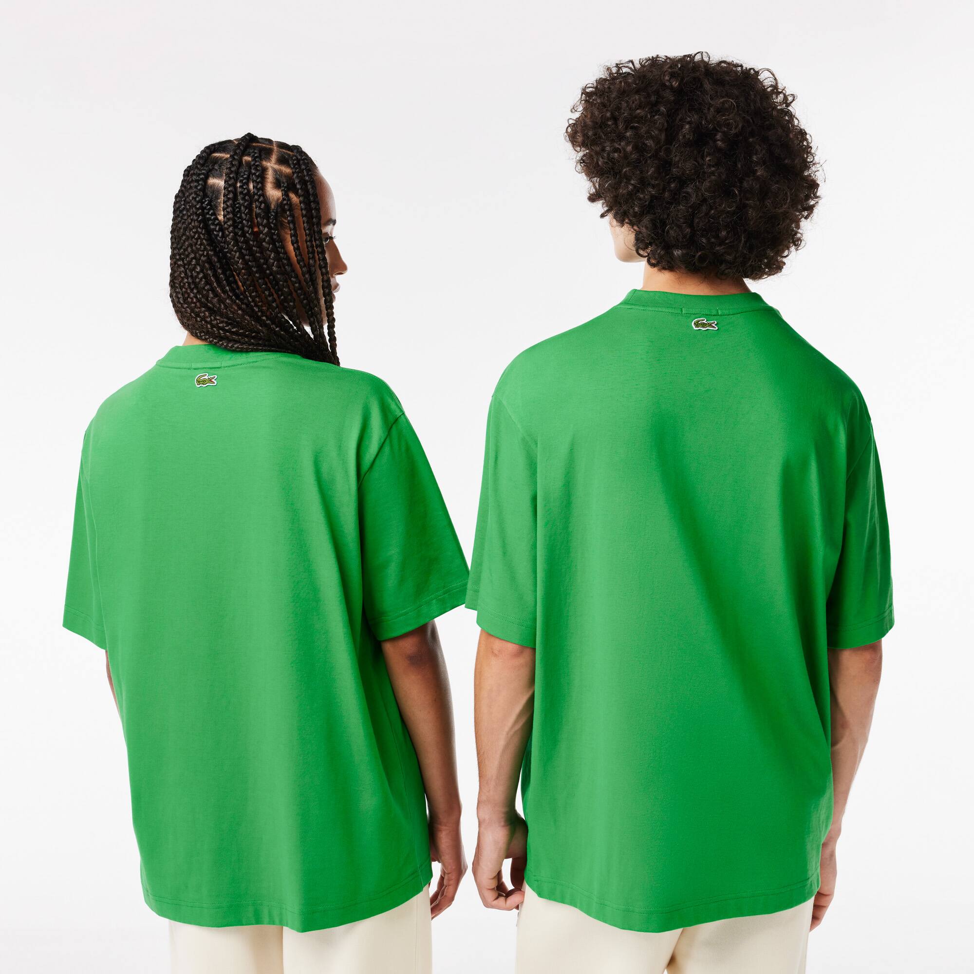 Unisex T-Shirt aus Bio-Baumwolle mit großem Krokodil T-Shirts - Grün - Lacoste - Unisex