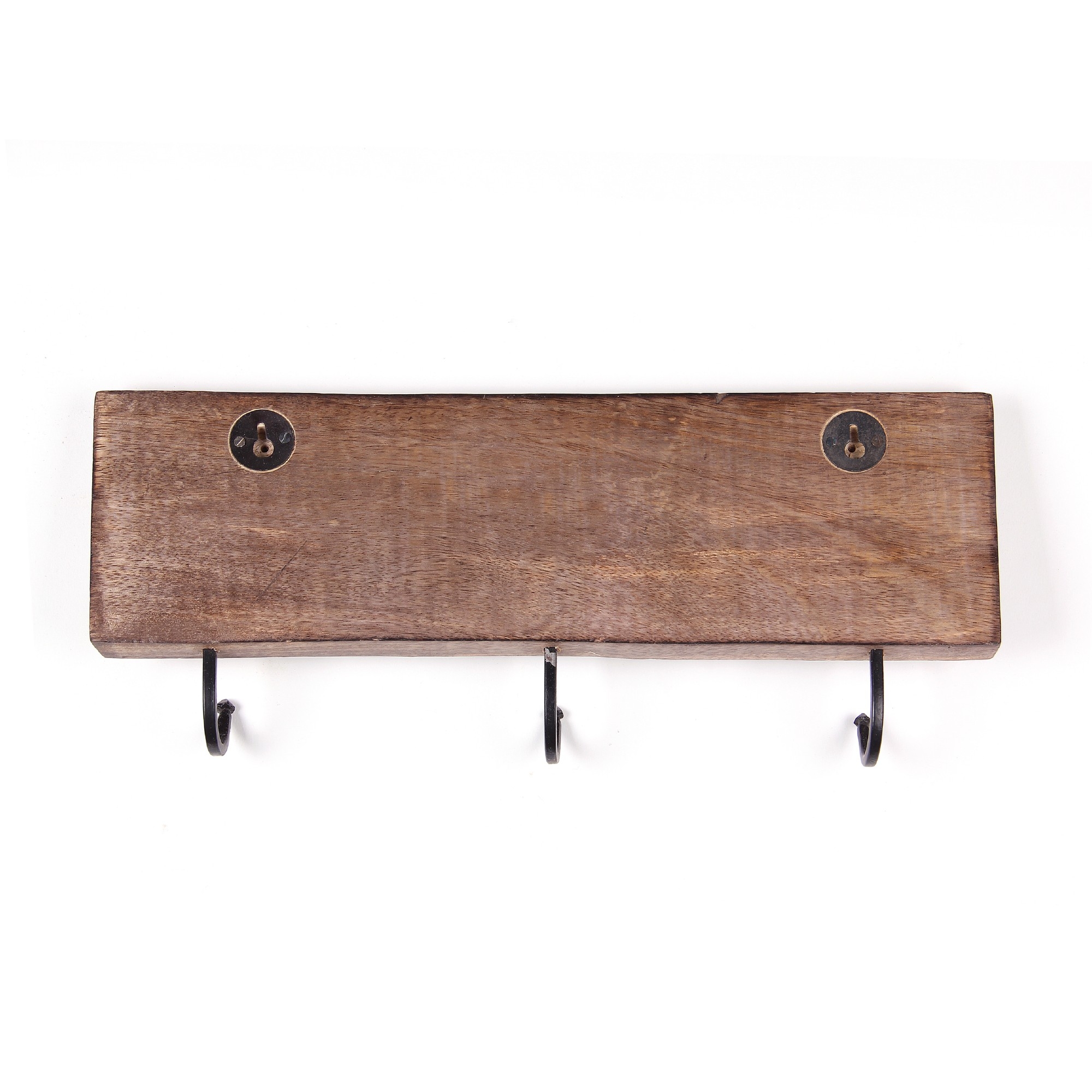 3-er Wandhakenleiste 'Maoree', Mangoholz, B 38 cm, H 11 cm, T 2 cm von fischer's lagerhaus