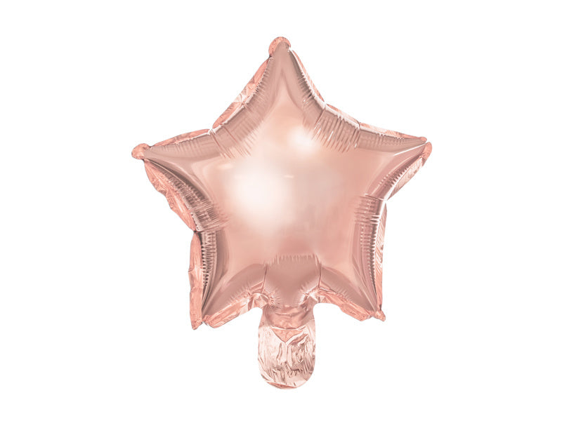 Folie Ballon Ster Rose Goud Leeg 25cm 25st