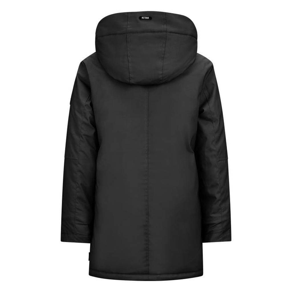 Retour Jeans gewatteerde winterjas Silke zwart