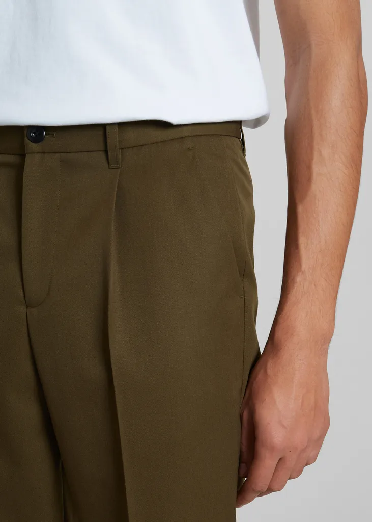 Pantalon à plis en laine mélangée L'Exception Paris