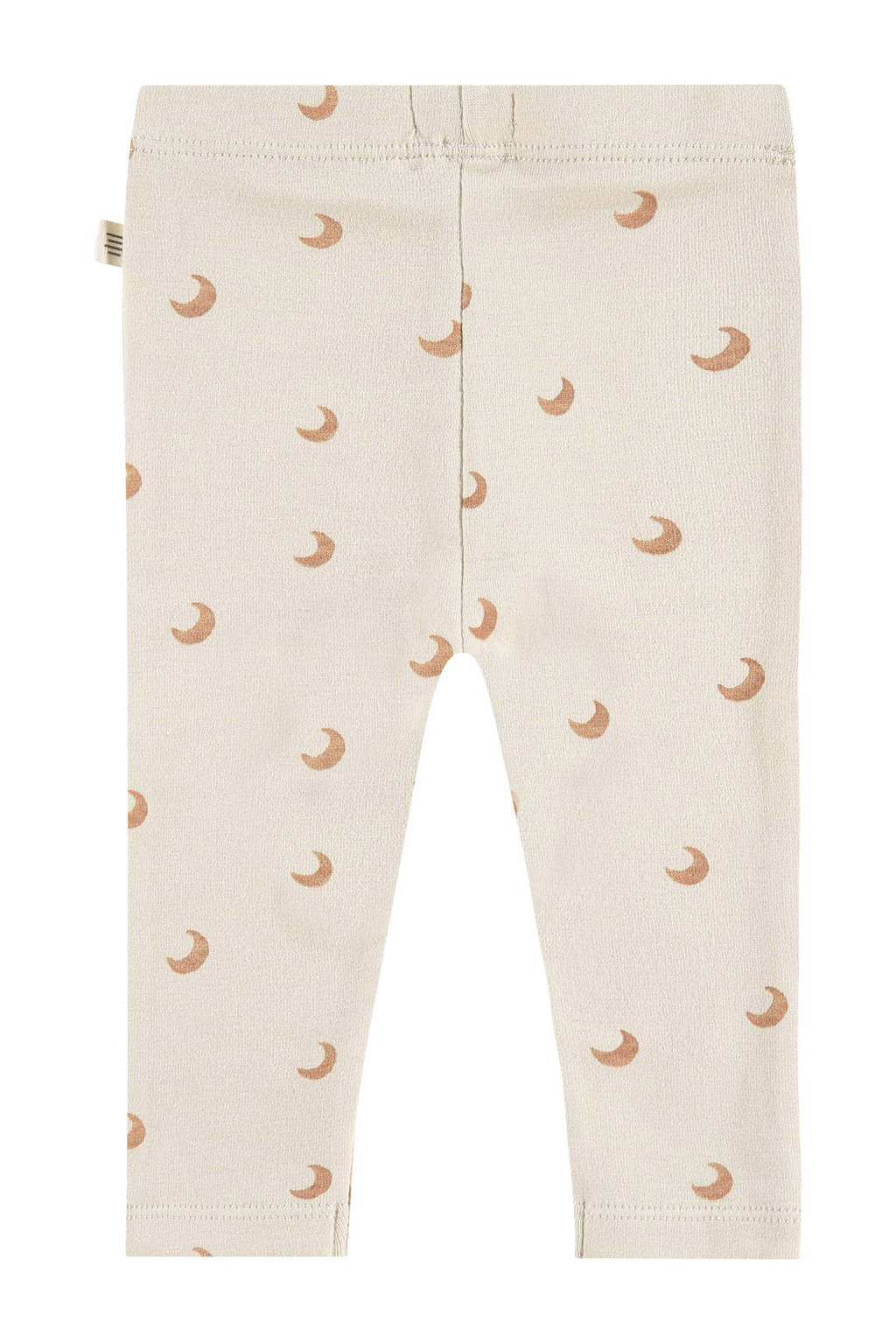 A Tiny Story baby regular fit broek met all over print beige/camel