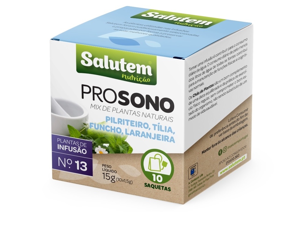 CHÁ SALUTEM INFUSÃO Nº13 PRO SONO 10 SAQUETAS