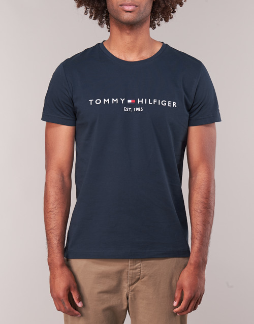 Tommy Hilfiger - TOMMY FLAG HILFIGER TEE - Marine