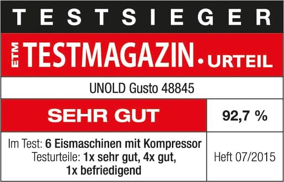 UNOLD 48845 Eismaschine Gusto - mit selbstkühlendem Kompressor, 180 W, 2 L Volumen, elegantes Edelstahlgehäuse, LCD-Display, Digitaler Timer