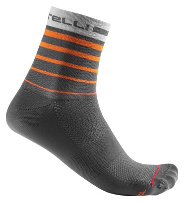 Chaussettes Unisexe Castelli Speed Strada 12 Gris Foncé
