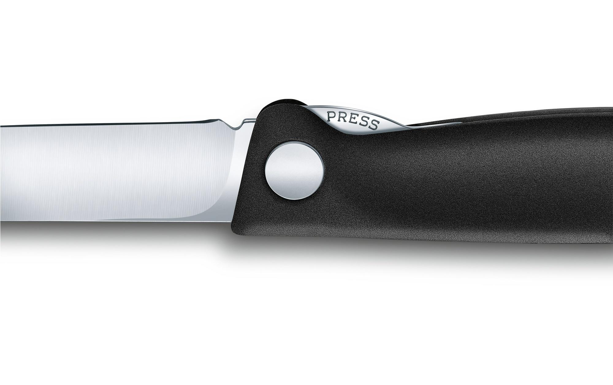 Gemüsemesser Swiss Classic SchwarzSchwarzes, faltbares Rüstmesser 11 cm