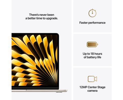 Apple 13-inch MacBook Air: Apple M4 chip with 10-core CPU and 10-core GPU, 16GB, 512GB SSD - Starlight