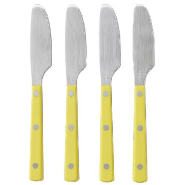 HKliving 70's Cutlery botermesjes set van 4, Lemon
