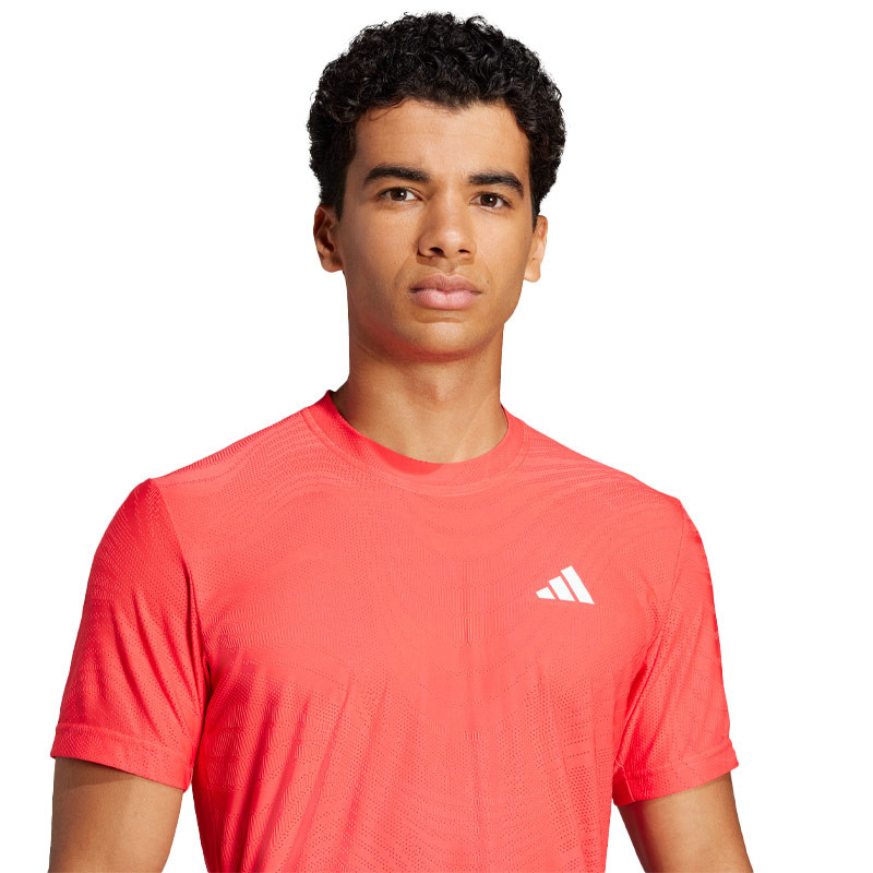 Tee shirt tennis Adidas Pro Freelift rouge fluo Open d'Australie