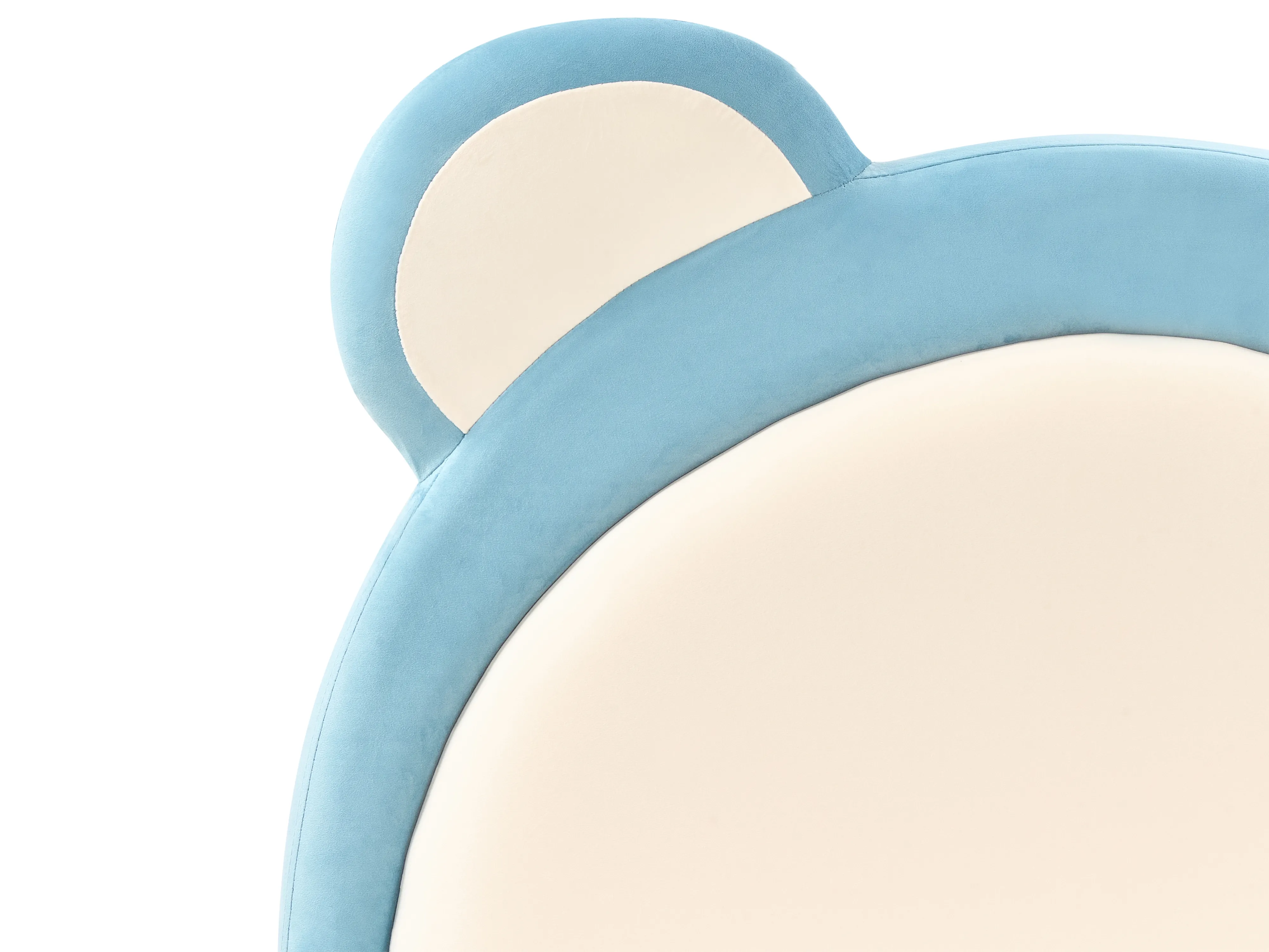 Kinderbed Teddybeer Fluweel MAILLES 90 x 200 cm Blauw