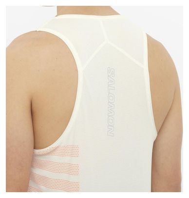 Débardeur Salomon Sense Aero Graphic Blanc/Rouge Homme