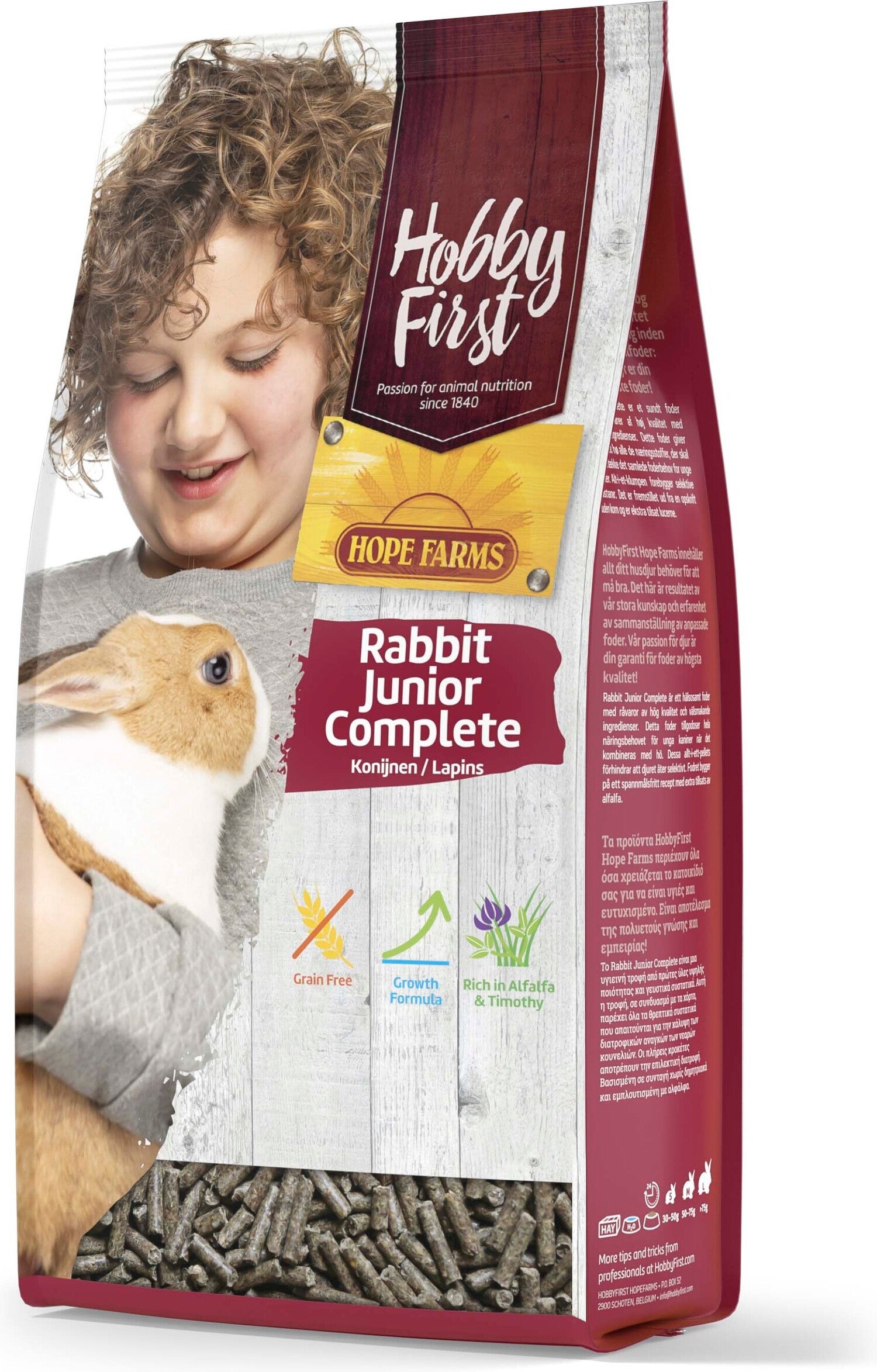 HobbyFirst Hope Farms konijnenvoer junior Complete 1,5 kg