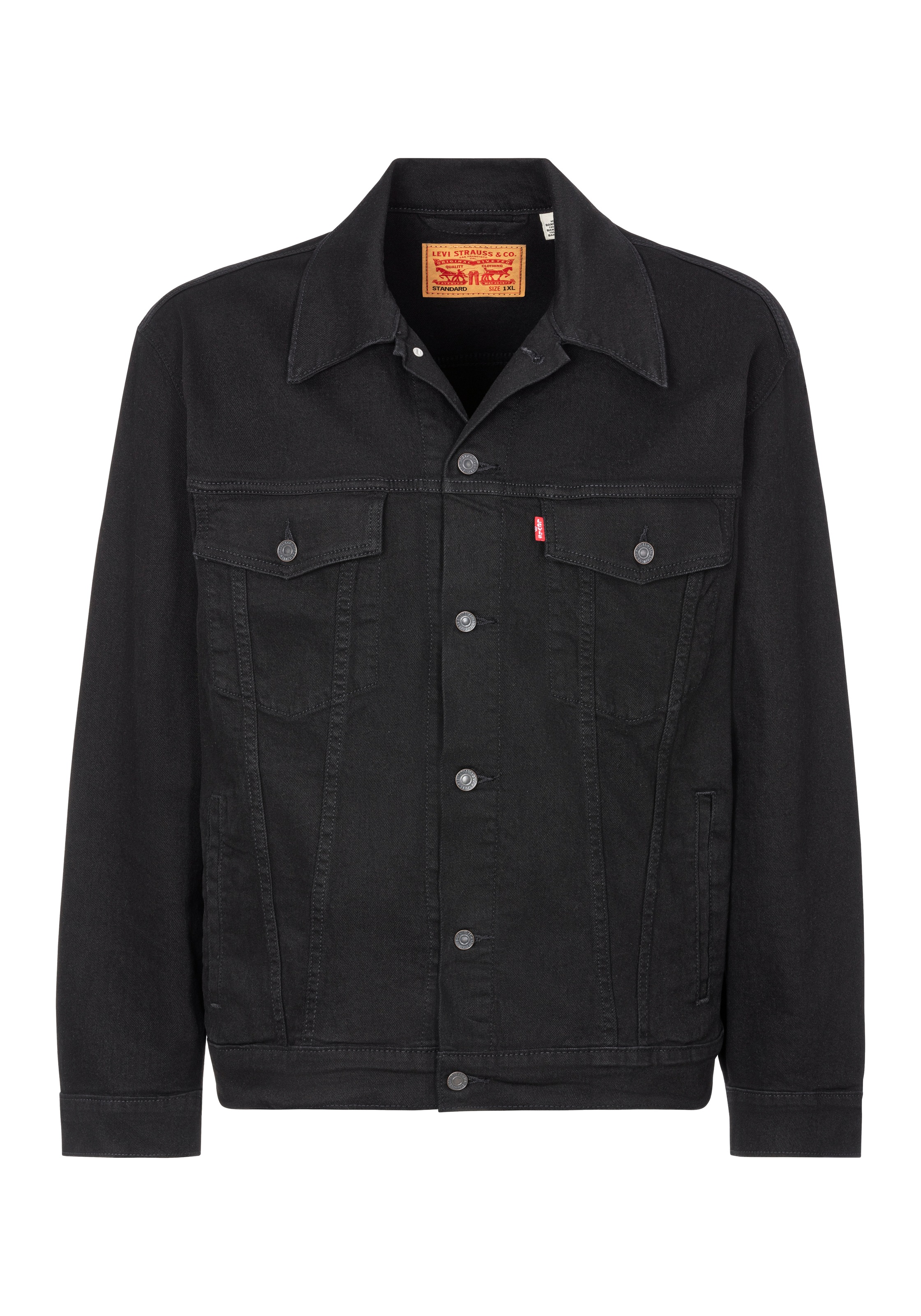 Levi's® Plus Jeansjacke »BIG TRUCKER« ohne Kapuze mit Knopfleiste und Brusttaschen