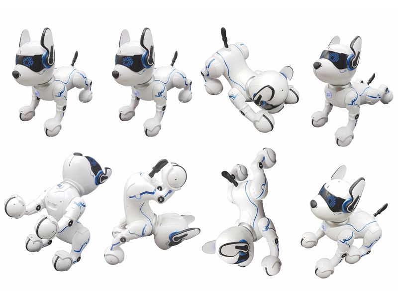 Lexibook Power Puppy Roboterhund mit Fernbedienung Programmierbarer, taktiler Roboterhund mit Wissen