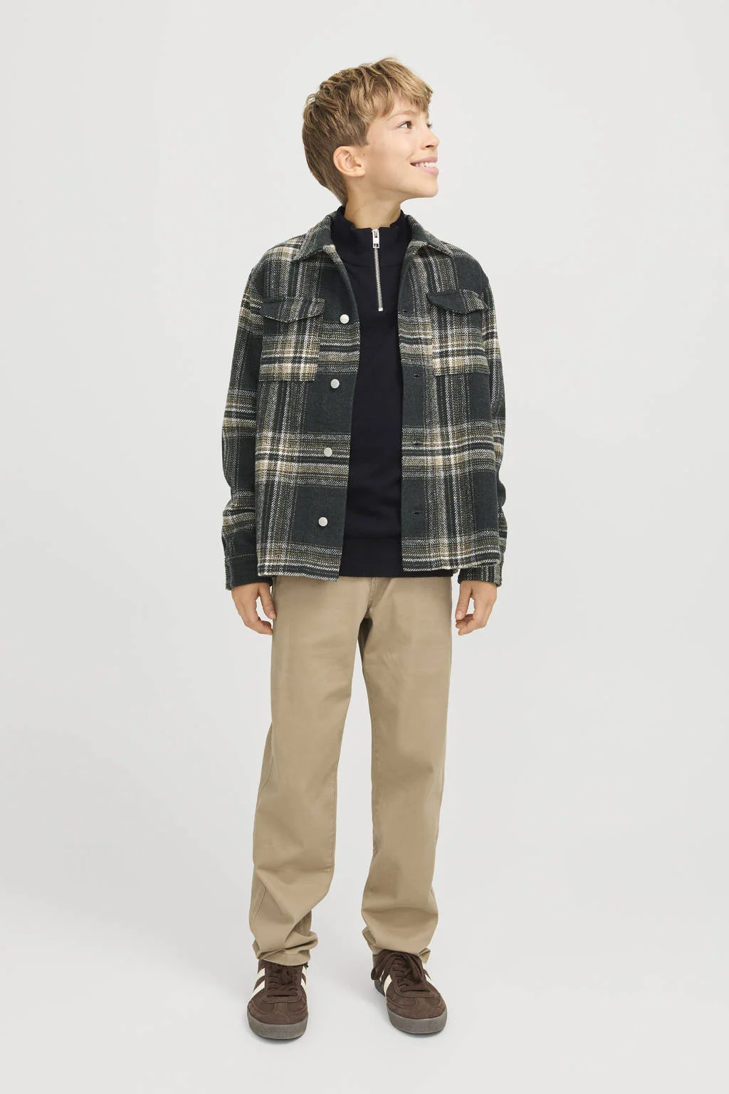 JACK & JONES JUNIOR trui zwart fijn gebreid