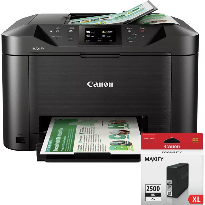 Canon Imprimante multifonction 4 en 1 jet d'encre couleur Maxify MB5150 + cartouche 2500XL noire