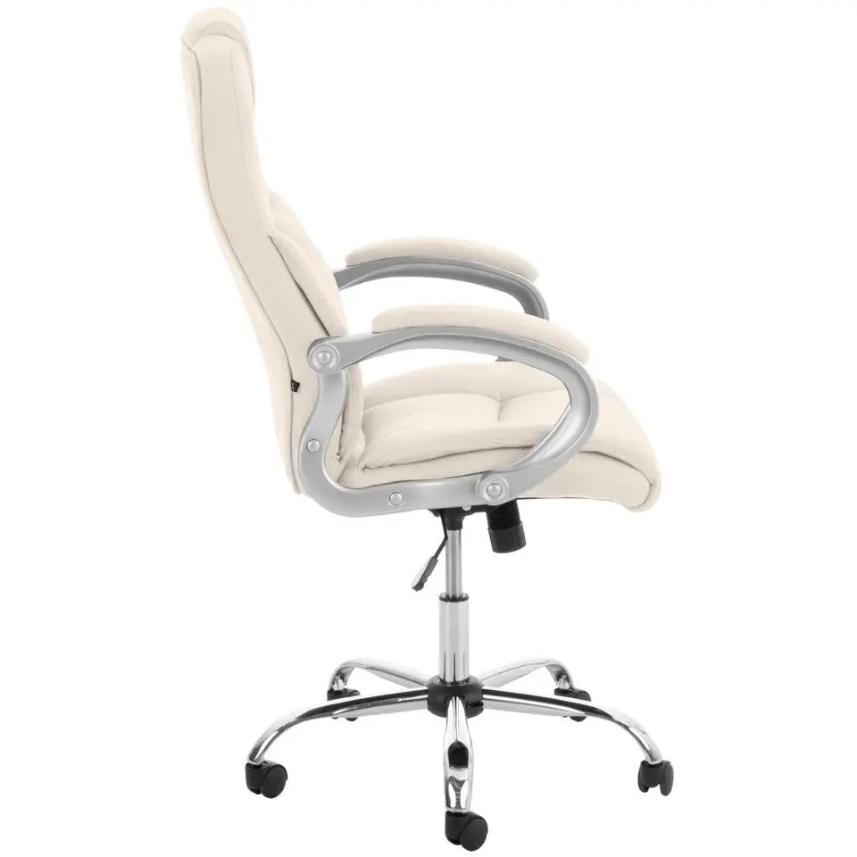 CLP Bureaustoel Apoll XL chroom Frame - Kunstleer - creme