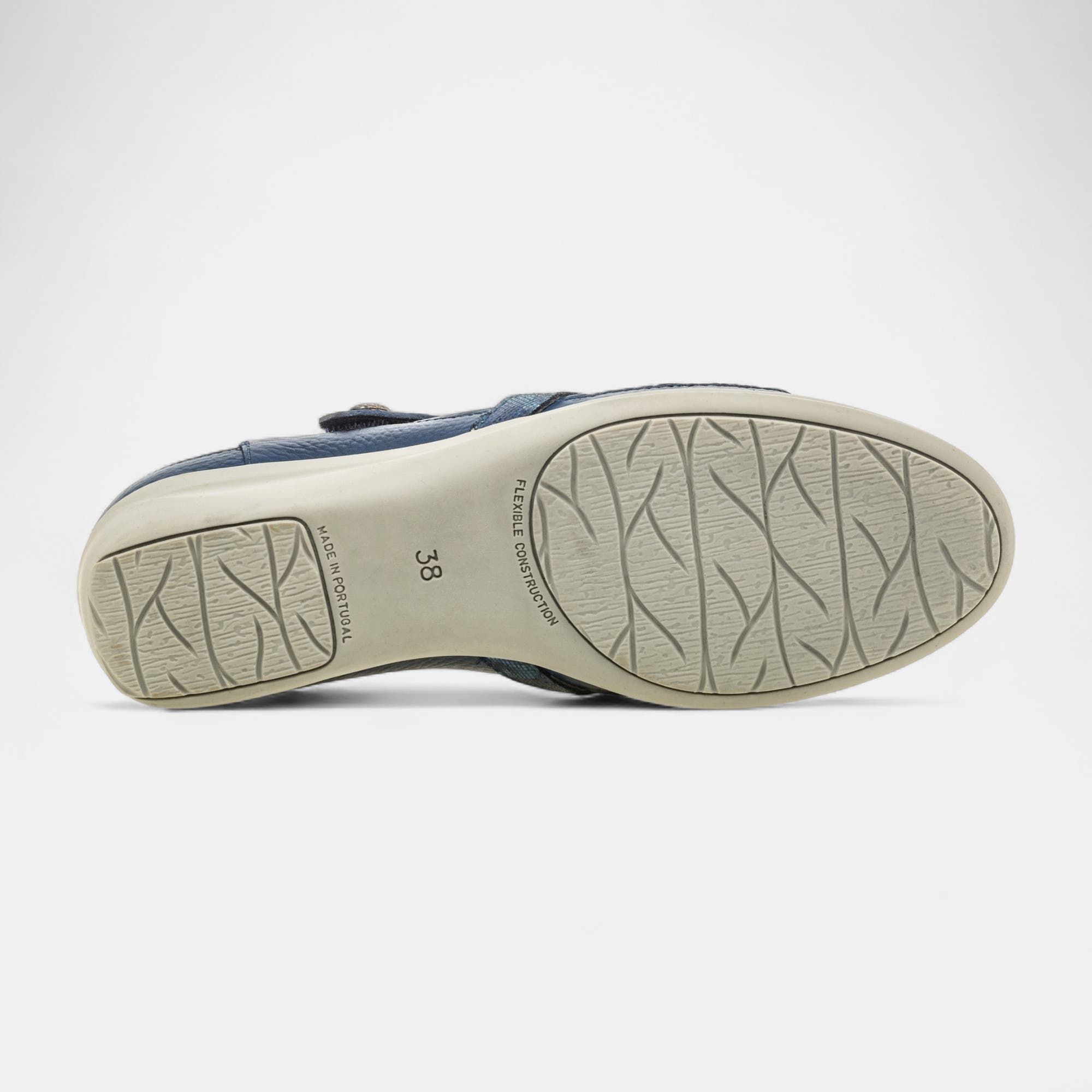 Nu-pieds confort Femme en cuir jeans