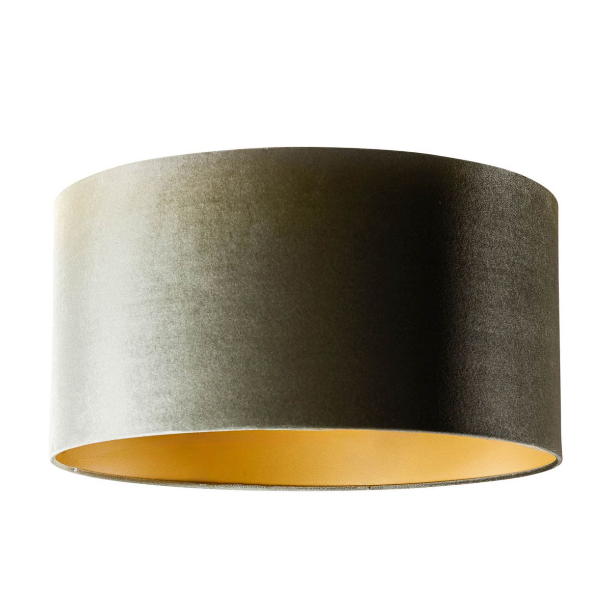 Velours lampenkap groen met gouden binnenkant 50/50/25