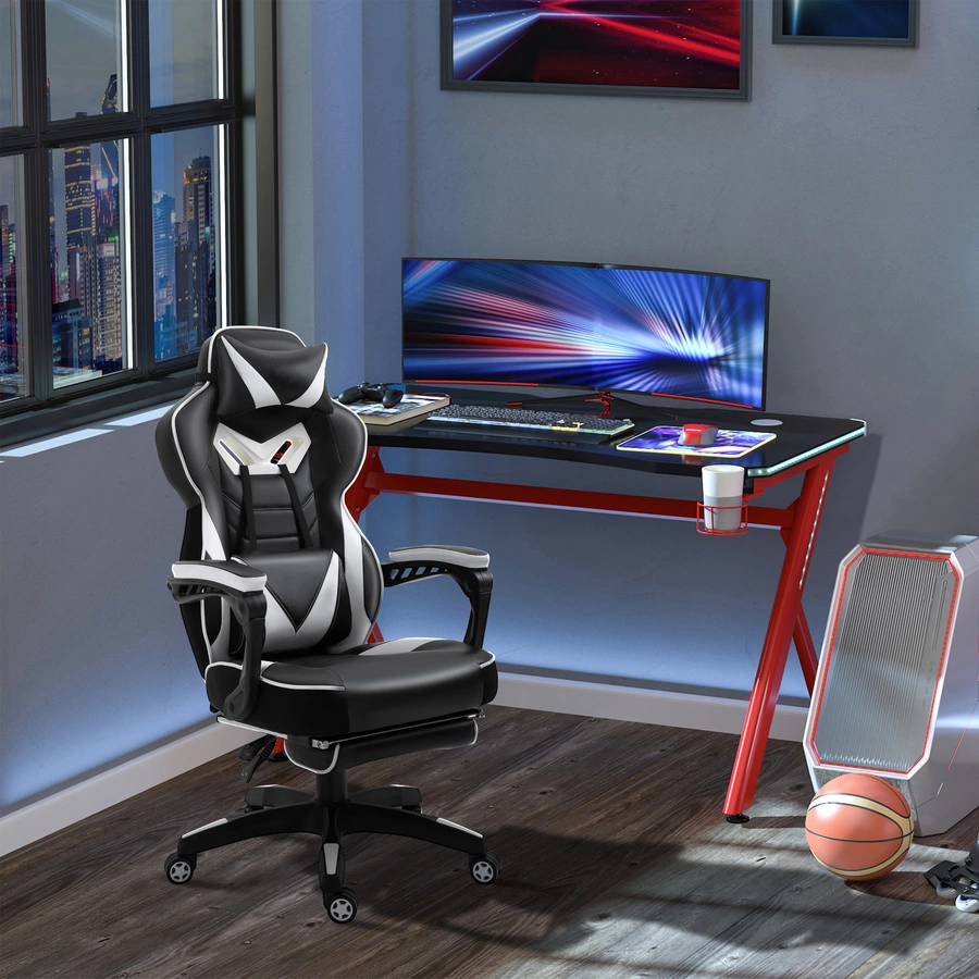 Vinsetto Gamingstuhl mit Liegefunktion schwarzrot