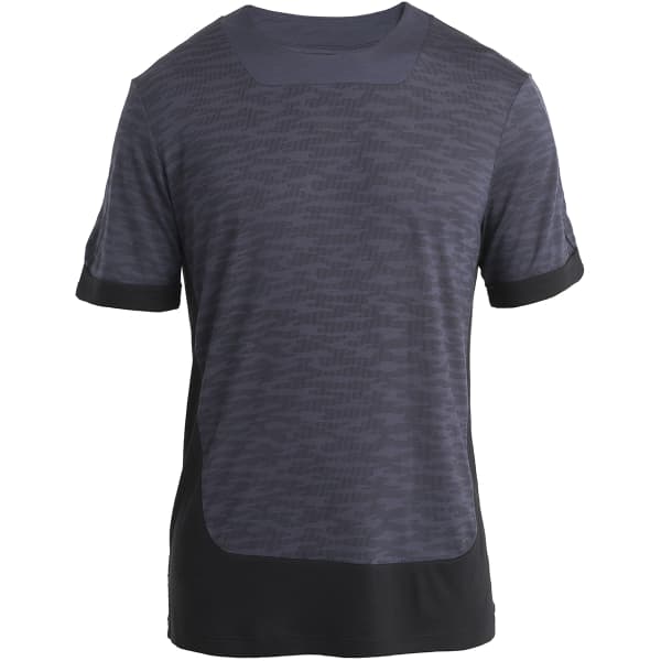T-shirt randonnée ICEBREAKER M MER 125 ZONEKNIT SS TEE IB TOPO GRAPHITE/BLACK/AOP