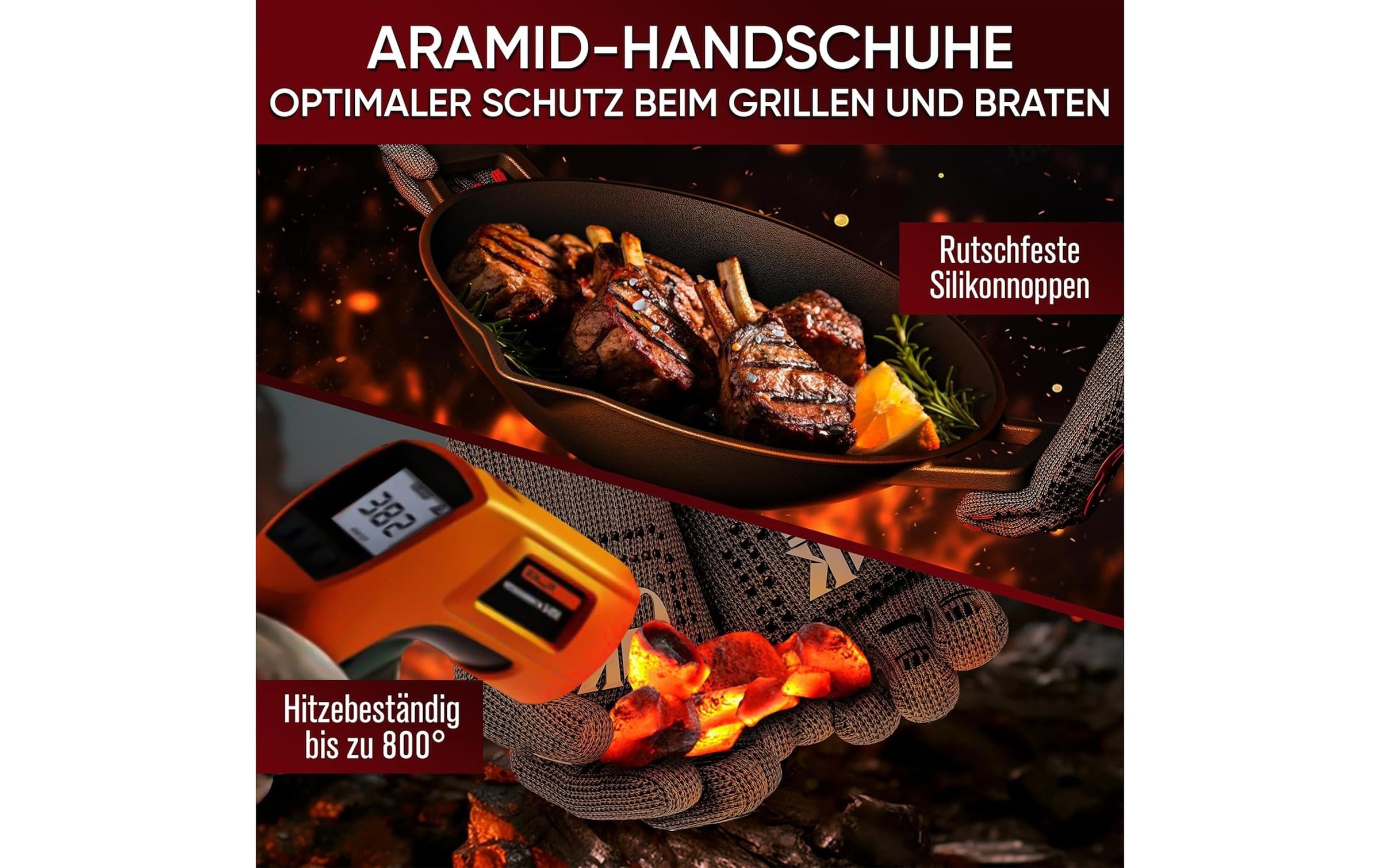 Wok »Gusskoenig Gusseisen-Wok mit Ringreiniger und Handschuhen« Gusseisen