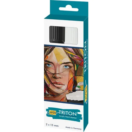 SOLO GOYA Triton Acrylic Paint Marker 15.0 2er Set Schwarz und Weiß