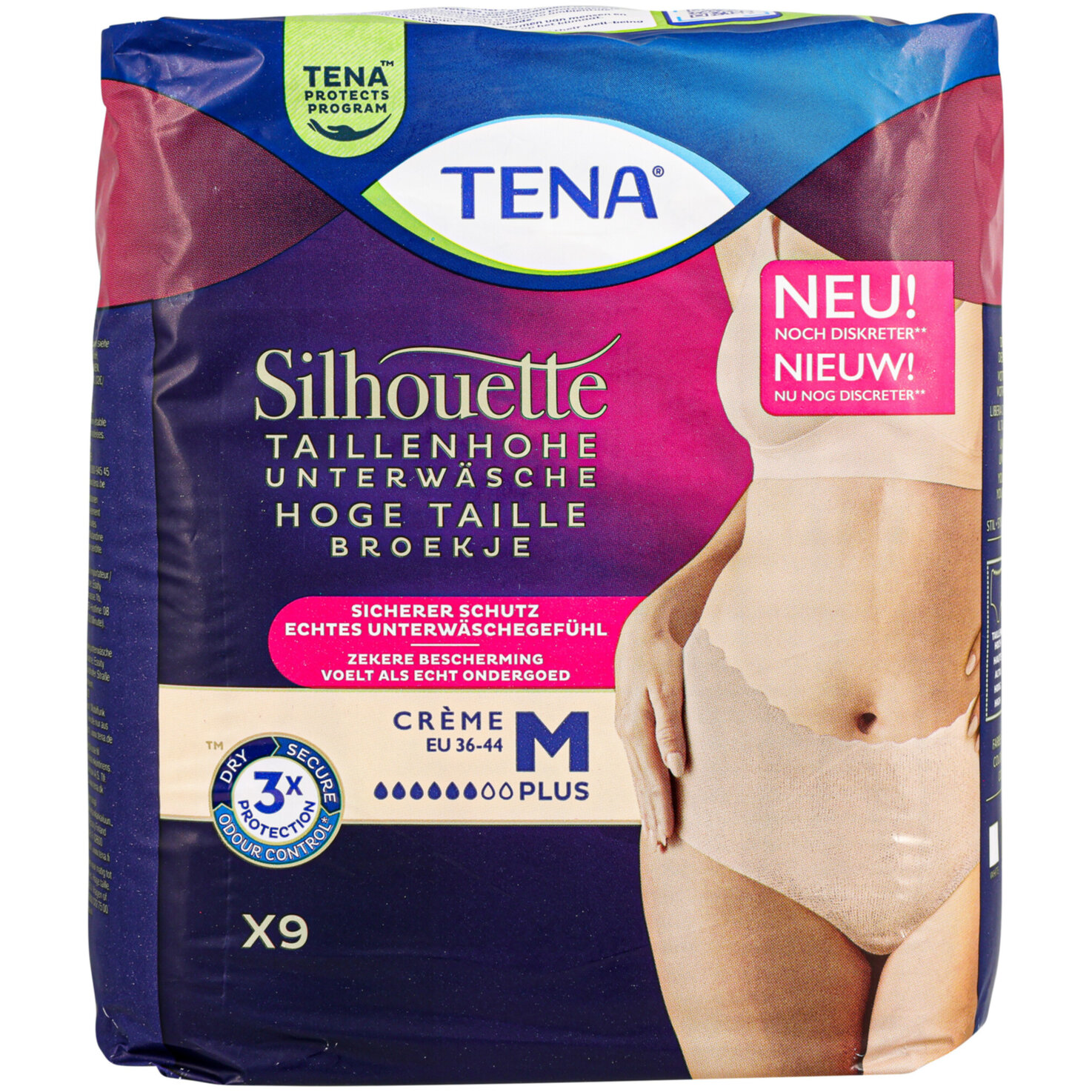 Tena Inkontinenz-Pants Silhouette Créme Medium 9 Stück