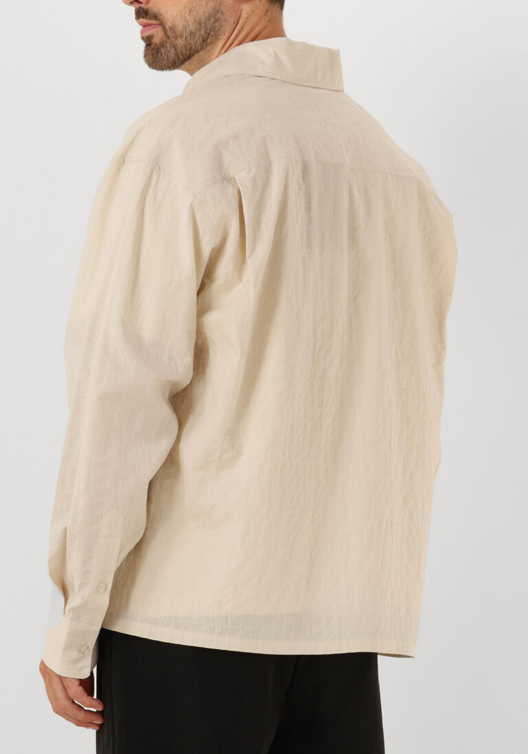ecru olaf hussein casual overhemd textured boxy shirt