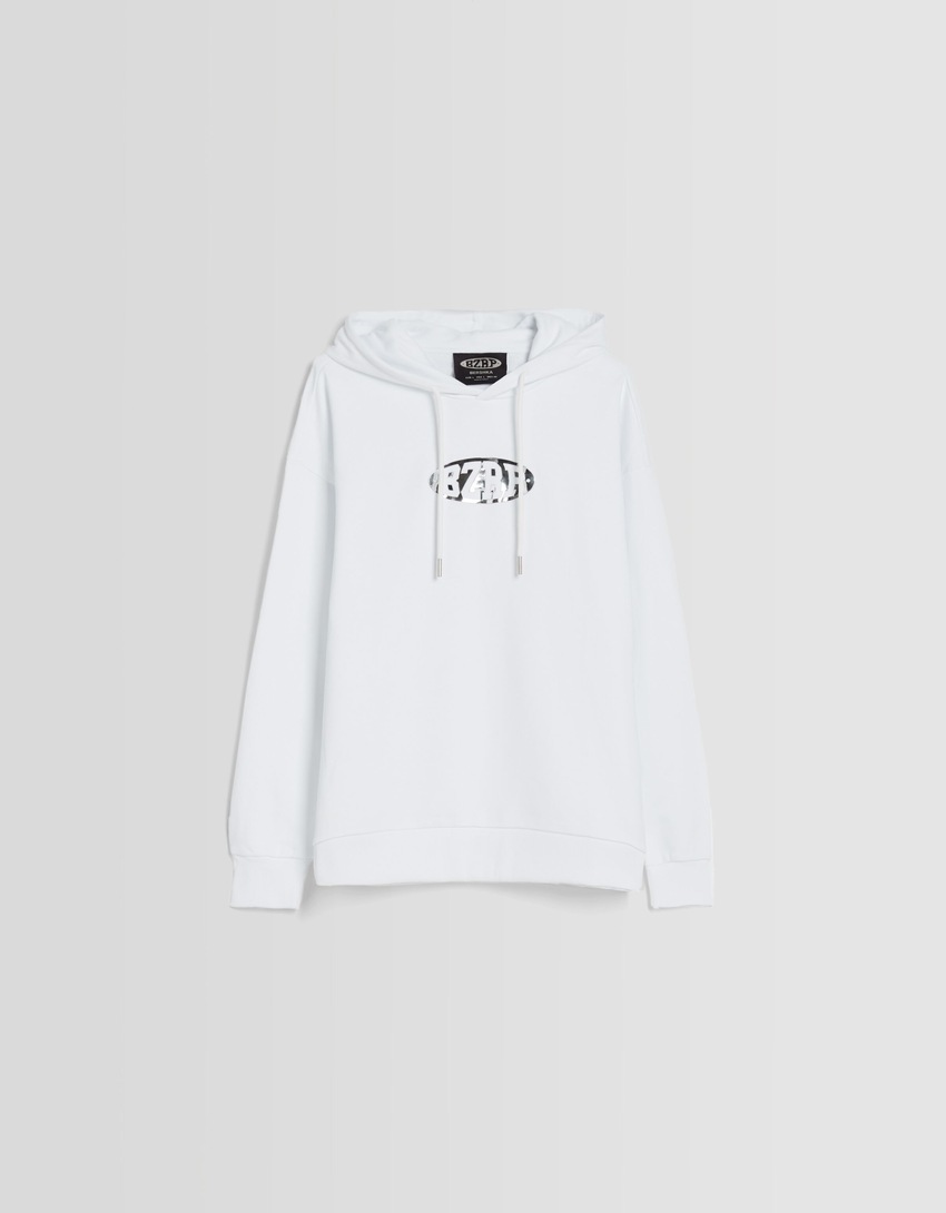Moletom com capuz estampado BERSHKA ft. BIZARRAP