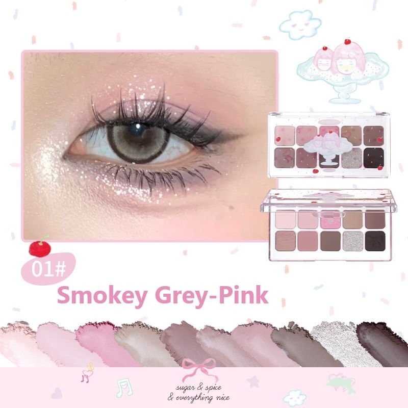 FLORTTE - Special Edition Oogschaduwpalet - Smokey Grey-Pink