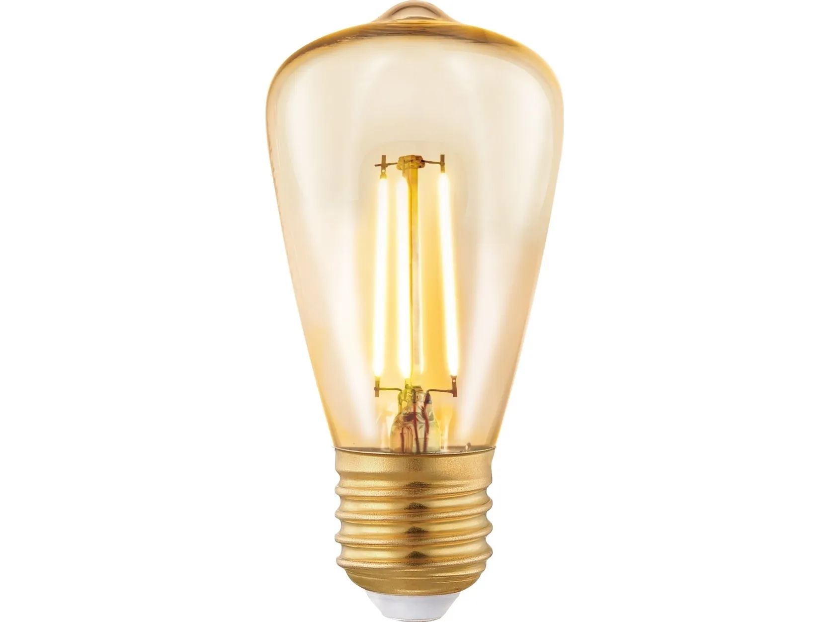 EGLO E27 LED ST48 amberfarvet dråbepære med varmt hvidt lys