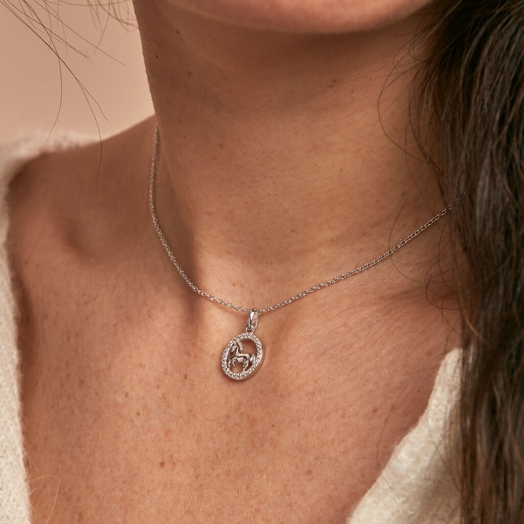 Collier Ayeline Argent Blanc Oxyde De Zirconium