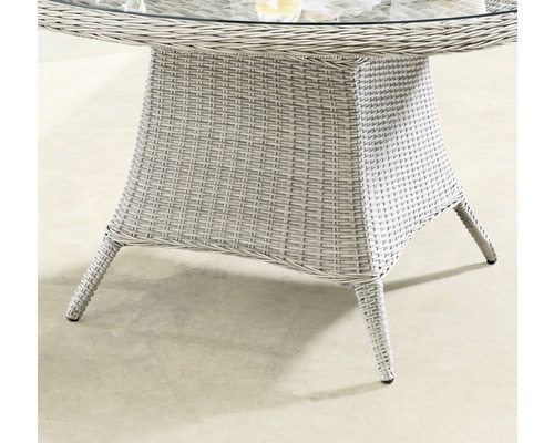 Luna tuintafel Ø 120 cm aluminium wit