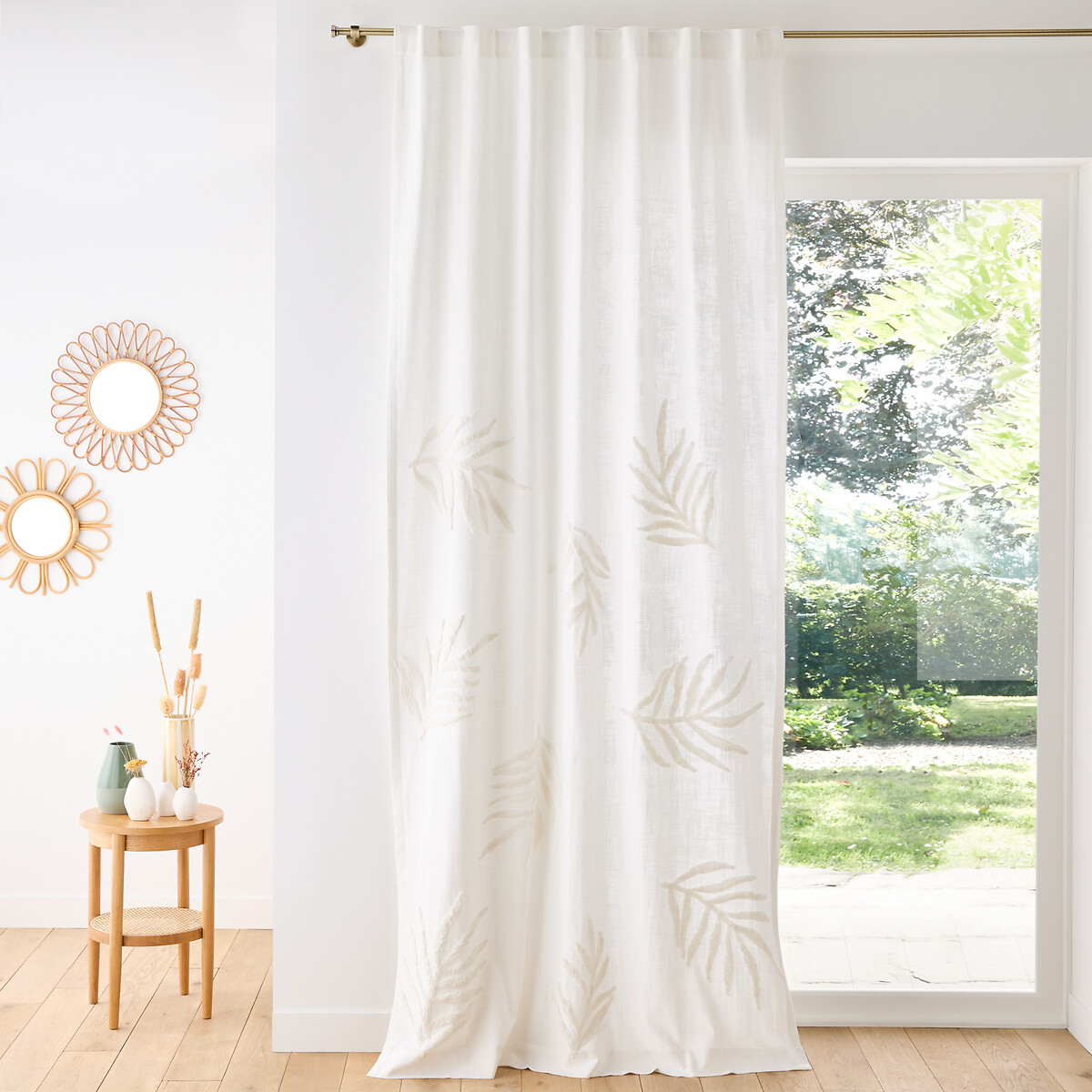 LA REDOUTE INTERIEURS<br>Cortina com laços ocultos, em algodão, Jobe