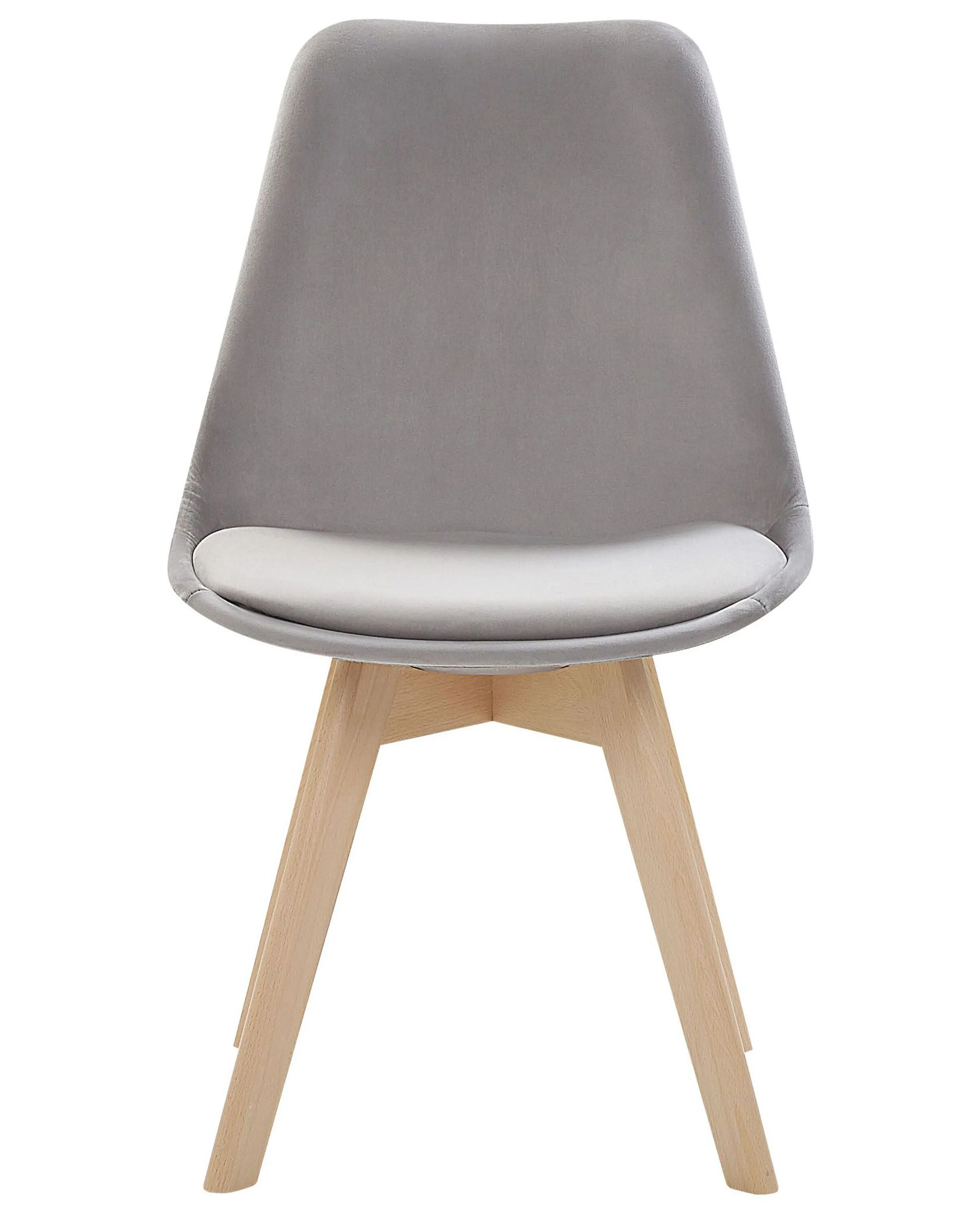 Set van 2 eetkamerstoelen DAKOTA II Fluweel Grijs