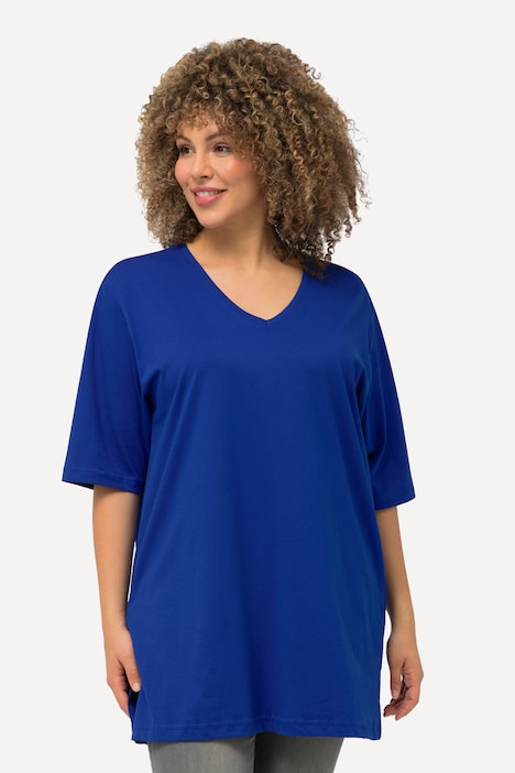 T-Shirt, V-Ausschnitt, Relaxed, Halbarm