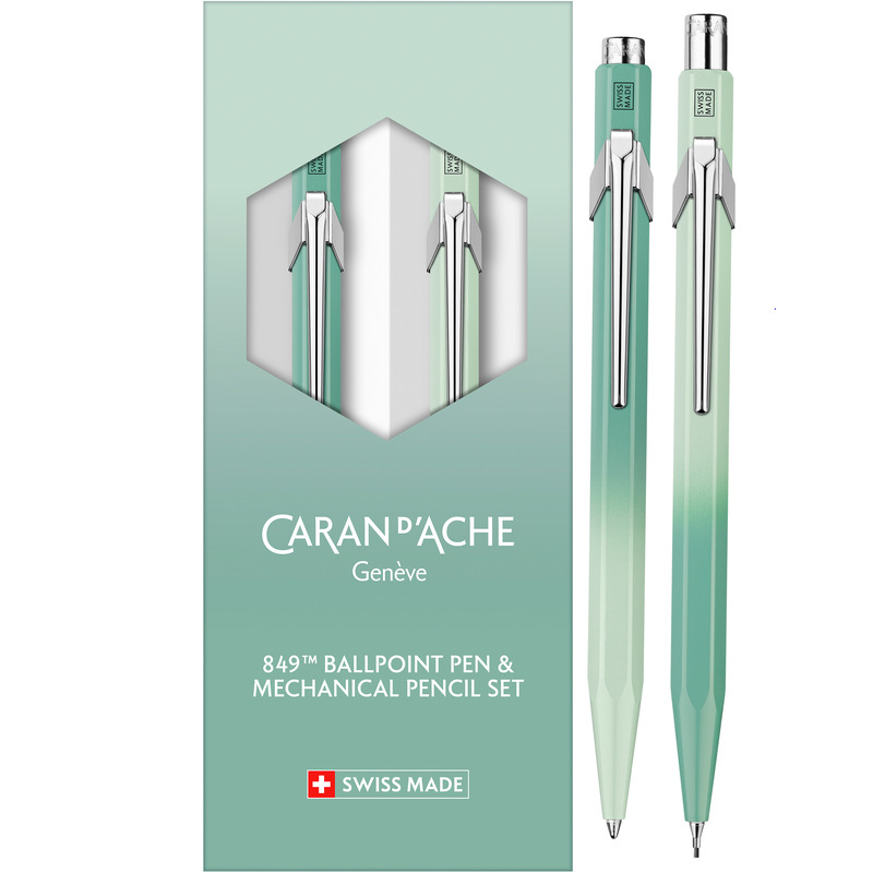 Caran d'Ache Kugelschreiber-Druckbleistift-Set 849 Misty Forest