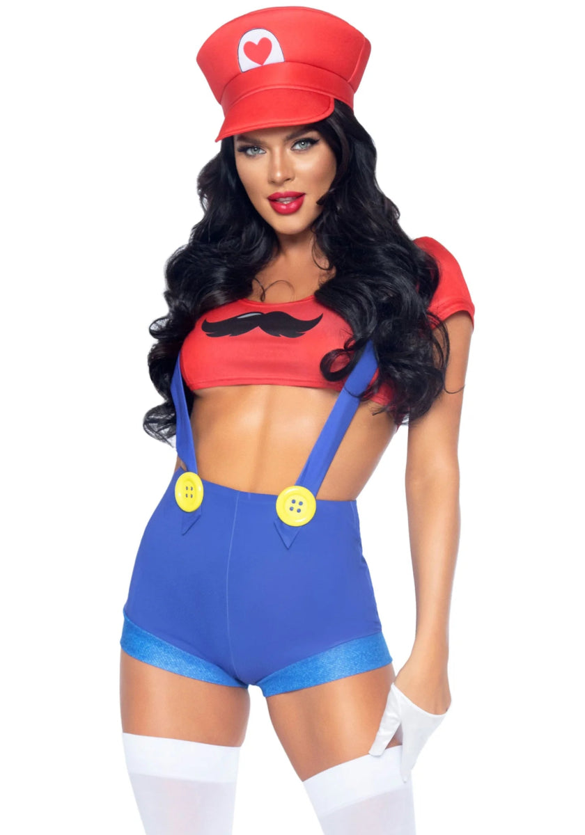Super Mario Pak Rood Blauw Dames Leg Avenue