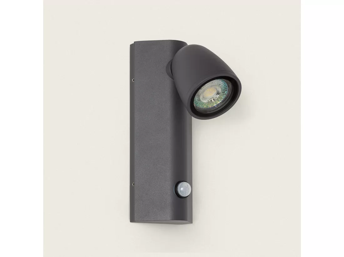 Applique Murale Extérieure Aluminium avec Détecteur de Mouvement Abel Gris foncé