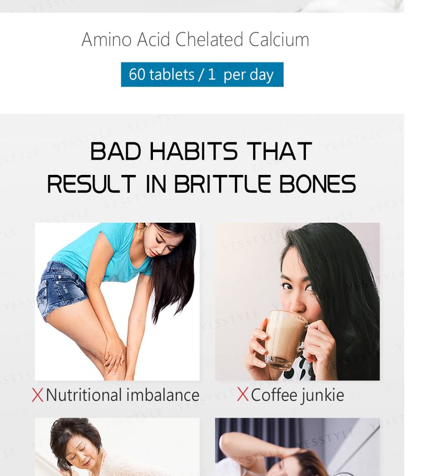 BHK's - Aminozuur gechelateerde calciumtabletten